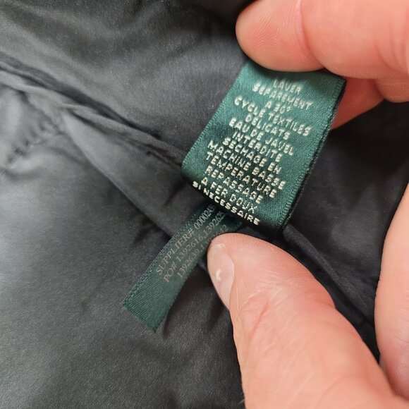 Lauren Women's Plaid Puffer Jacket - Dark Green and Navy - Large - Picture 7 of 8